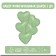 Foil ball 9 “Mini-heart”, olive with a valve, a set of 5 pcs.