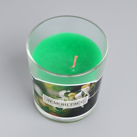 Candle in a glass aromatic "Lemongrass"-3