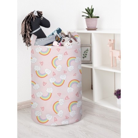 Basket for toys "Vanilla rainbow, size 40x60 cm