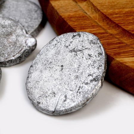 Decor made of wood “SPILA” silver, set 55 g, size: from 2 to 10 cm-2