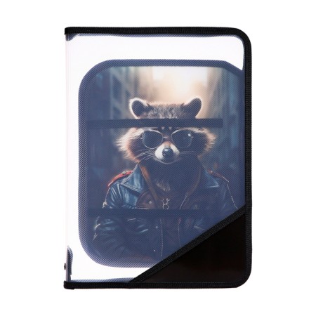 Labor folder A4, 325 x 230 x 25 mm, lightning around, folding bar, plastic, PTR-1, calligrata "raccoon"-3
