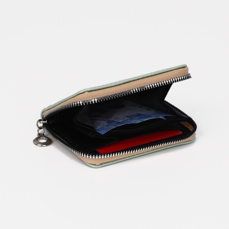 Lightning wallet, card for cards, for coins, green color-1