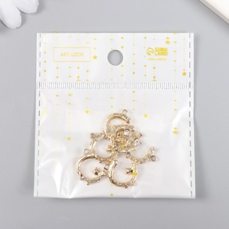 Decor for creativity Metal, plastic "Vetochka with a bead" 1.3x1.8 cm-3