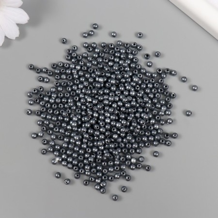 Set of beads "pearls" d 4 mm, 250 gr, gray