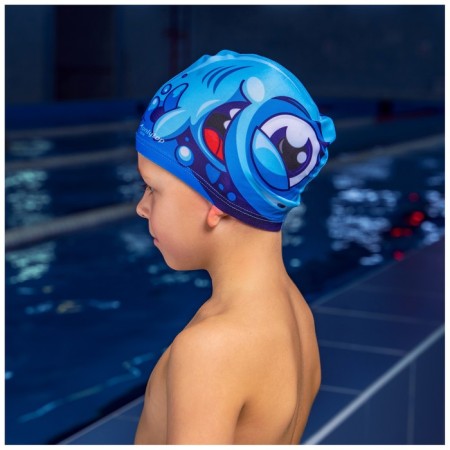 Hat of swimming children's Onlytop "Shark", fabric, girth 46-52 cm-3
