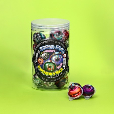 Chewing gum "oxye" with acidic powder in a blist, assorted, bank, 10 g-1