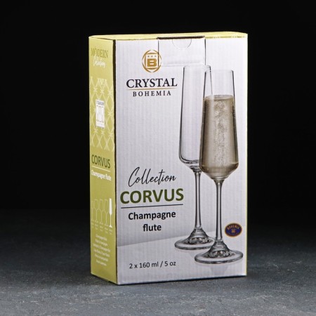 Set of glasses for champagne Corvus, 160 ml, 2 pcs-2