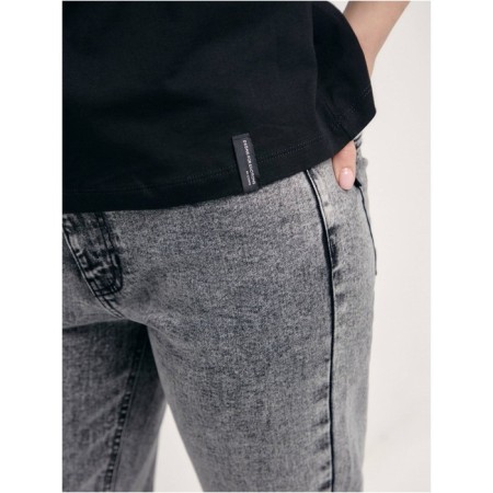Women's jeans with a high landing CONTE Elegant Mom Fit, size XL, Grey color-3