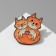Lisytes icon lovers, orange color in ferrous metal