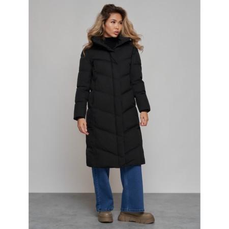 Coat insulated winter female, size 50, black color-18