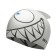 ATEMI FC203 swimming cap, children's silicone, fish, silver color