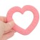 Silicone teether "heart", pink color, mum & baby