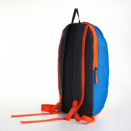 Sports' backpack on lightning, Textura, external pocket, blue color-4