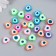 Beads for PVC creativity "Hearts from the evil eye" Color set 25 pcs 0.5x1x1.1 cm