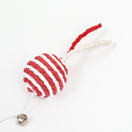 Domesticon-pound with a ball on a wooden handle, burgundy/white-2