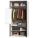 Sleep mirror in a wardrobe on rails, 90 x 35cm, white