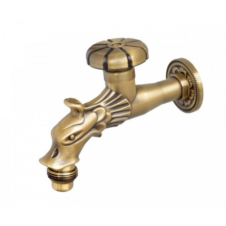Bronze de Luxe 21600 tap for one water, nozzle nozzle, valve, brass, gold/glossy