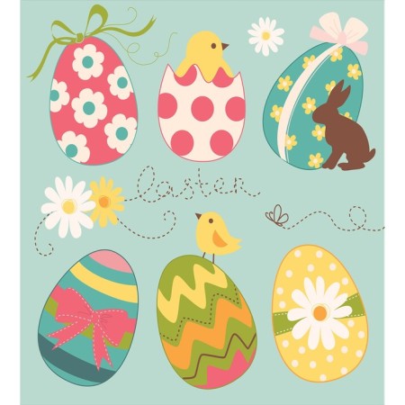 A set of napkins for setting the table "Paced Easter eggs", rectangular, size 32x46 cm, 4 pcs-3