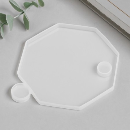 Mold Silicon "Casket polyhedron - cover" 10.3x10.3x0.7 cm-1
