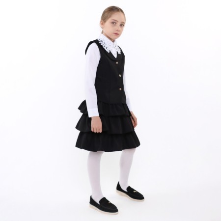 School suit for girls, black color, height 122 cm-2