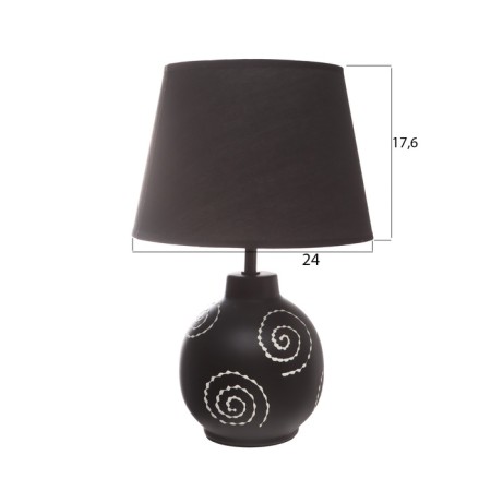 Table lamp "Louise" 1x40W E27 Black/White 25x25x38, 5cm-5