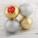 Set of balls plastic D-10 cm, 4 pcs "ayola" golden silver