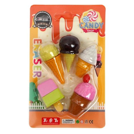 A set of figured erasers "Pies/Ice Cream", 4 pieces, mix (barcode on a piece)-3