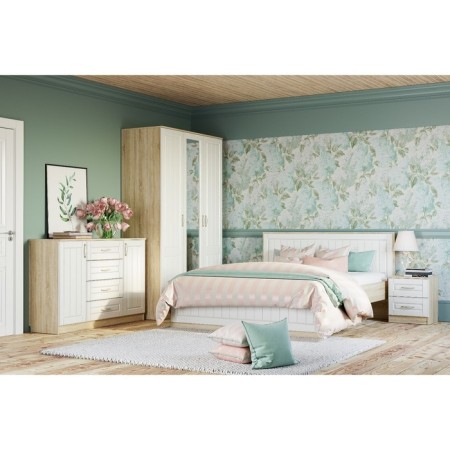 Tumbling bedside Olivia, 448x420x511, Dub Sonoma/White tree MDF-2