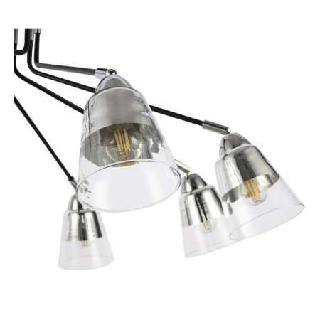 Ceiling EVOLUCE lamp. Sle102902-08. Lirino. 8x40 watts, E27, 73x73x44 cm, black color, chrome-8