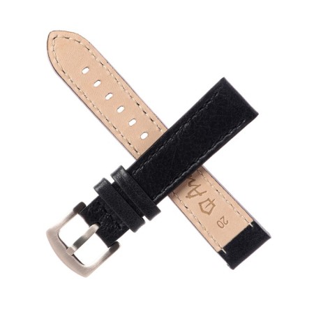 Watch strap, male, 20 mm, harness 75 mm, larynx 115 mm, genuine leather-1