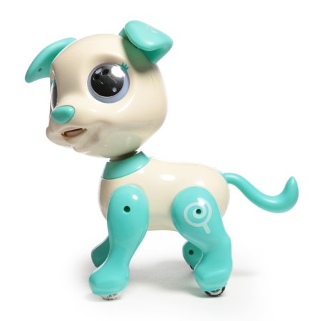 Robot dog "Peter" IQ Bot, on the control panel, interactive: sound, light, batteries, blue-1