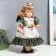 Doll Collectible Ceramics "Beatrice in a satin dress with roses" 30 cm
