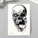 Tattoo on the body black "decaying skull" 15x10.5 cm