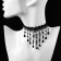 Choker "Madam" placket beads, black color, l = 31 cm