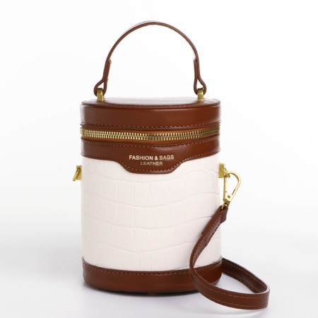 Cross-bodi with lightning, white/brown color