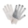 Workers, m/b gloves, knitting 7 class, 3 threads, size 9, with PVC dots, white