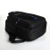 Youth backpack from textiles on lightning, 4 pockets, black/blue color