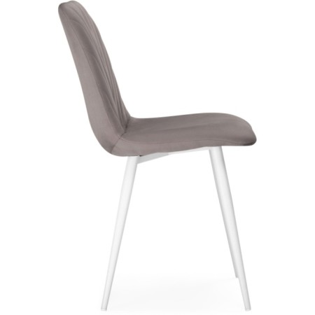SHEET on a metal frame RALF Metal/velor, white/latte 44x53x83 cm-2