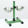 A stand with bowls, 2 x 350 ml, height 30 cm, collapsible, green