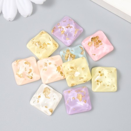 Decor for creativity Plastic "Square" Foil set 10 pcs mix 1.6x1.6x0.7 cm