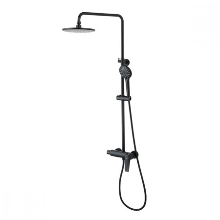 LEMARK Bronx LM3760BL bath mixer, single -leaf, tropical shower, black