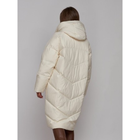 Coat insulated winter female, size 50, beige color-18