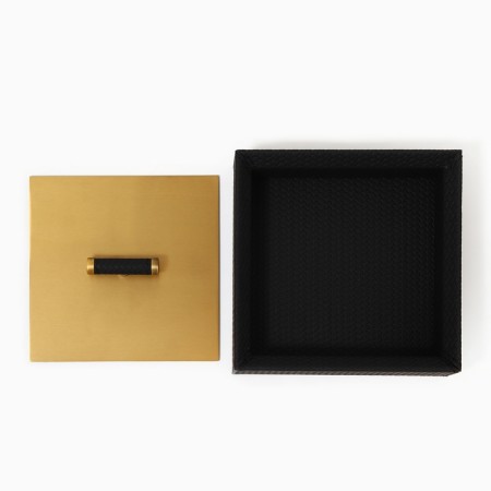 Eco -leather jewelry box, 15.3 x 15.3 cm-6