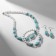 Set 3 objects: earrings, beads, bracelet "Witter", beads No. 8, white-white color, 42 cm