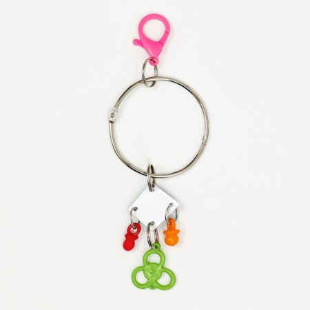 Toy - bird mirror with a bell and a hoop, 27 x 7 cm-1