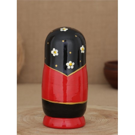 Nesting doll "forget -me -not black scarf" 5 puppet-3
