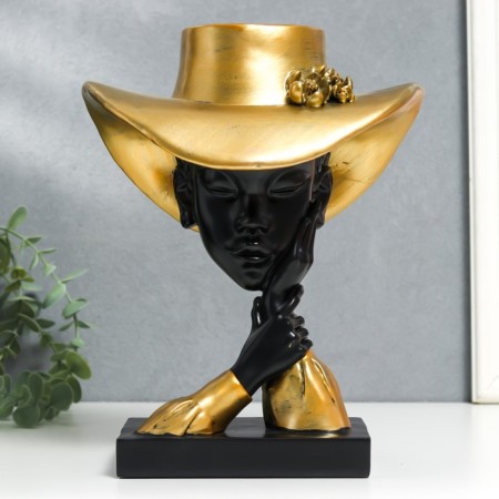 Souvenir Polystone stand "Lady in the hat" 13.5x21x25.5 cm