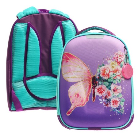School backpack, 37 x 28 x 19 cm, calligrata to "butterflies"-5