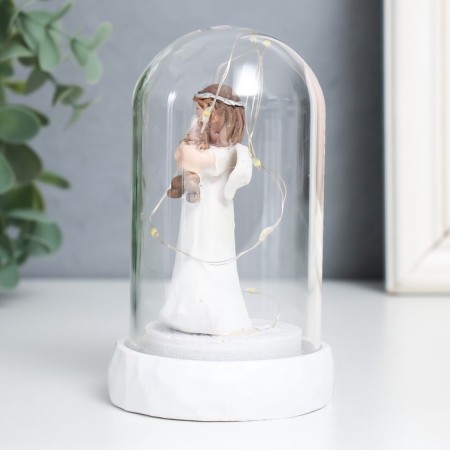 Souvenir Polystone Light "Angel with Flower/Prays" MIX 7x7x11.5 cm-5