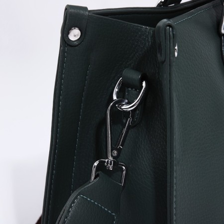 Bag Female Tout with zipper, green color-5
